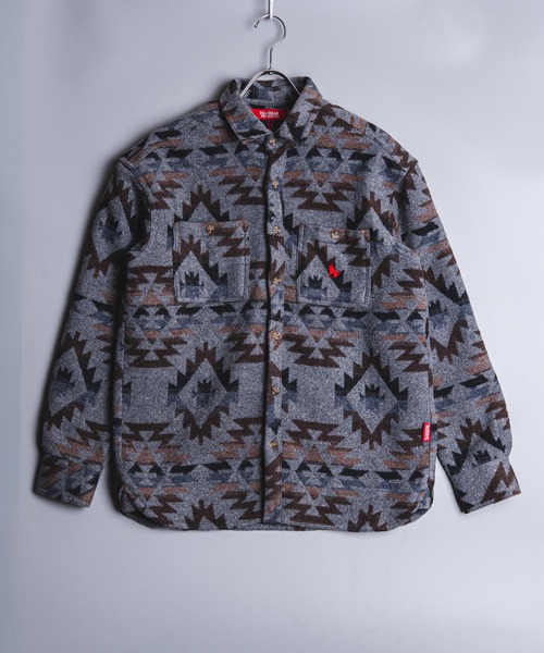 garsonwave(ギャルソンウェーブ)の「Healthknit Product ヘルスニットプロダクト コヨーテ 刺繍 オルテガ柄 シャツ(GW)(シャツ/ブラウス・メンズ・ブラック/ホワイト・XL/L/M)」の16枚目の写真