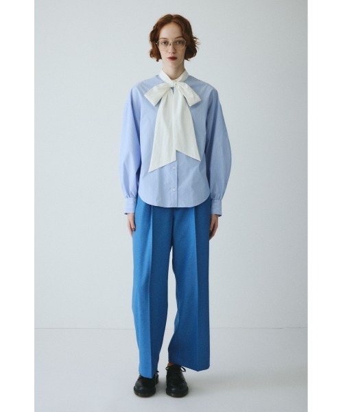 HeRIN.CYE（ヘリンドットサイ）の「Ribbon blouse　　リボンブラウス（シャツ/ブラウス・レディース・ホワイト/ブルー系その他・FREE）」の3枚目の写真