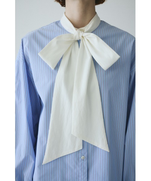 HeRIN.CYE（ヘリンドットサイ）の「Ribbon blouse　　リボンブラウス（シャツ/ブラウス・レディース・ホワイト/ブルー系その他・FREE）」の6枚目の写真