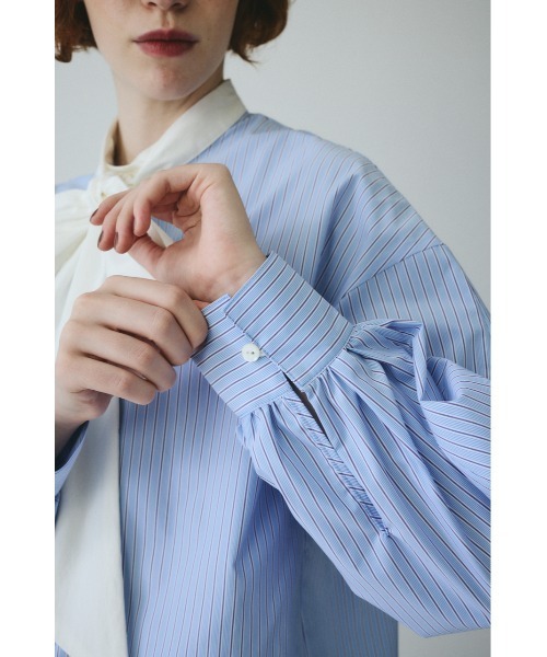 HeRIN.CYE（ヘリンドットサイ）の「Ribbon blouse　　リボンブラウス（シャツ/ブラウス・レディース・ホワイト/ブルー系その他・FREE）」の8枚目の写真