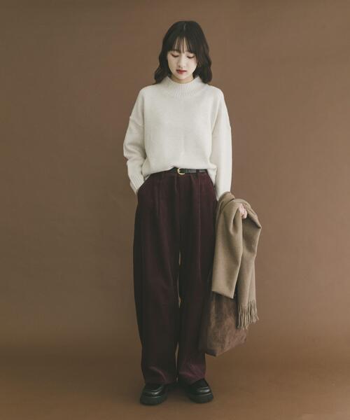 ITEMS URBANRESEARCH（アイテムズ アーバンリサーチ）の「ハイネックメランジニット（ニット/セーター・レディース・オフホワイト/チャコールグレー/ライトグレー/イエロー/グレー系その他・FREE）」の10枚目の写真