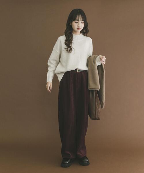 ITEMS URBANRESEARCH（アイテムズ アーバンリサーチ）の「ハイネックメランジニット（ニット/セーター・レディース・オフホワイト/チャコールグレー/ライトグレー/イエロー/グレー系その他・FREE）」の11枚目の写真