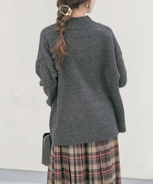 ITEMS URBANRESEARCH（アイテムズ アーバンリサーチ）の「ハイネックメランジニット（ニット/セーター・レディース・オフホワイト/チャコールグレー/ライトグレー/イエロー・FREE）」の11枚目の写真