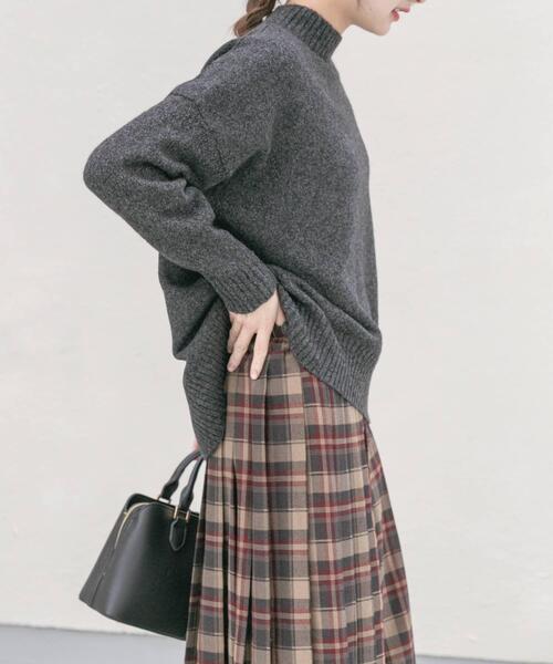 ITEMS URBANRESEARCH（アイテムズ アーバンリサーチ）の「ハイネックメランジニット（ニット/セーター・レディース・オフホワイト/チャコールグレー/ライトグレー/イエロー・FREE）」の12枚目の写真