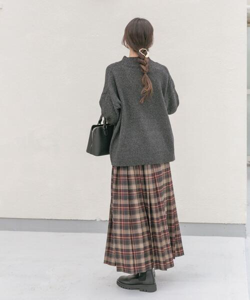 ITEMS URBANRESEARCH（アイテムズ アーバンリサーチ）の「ハイネックメランジニット（ニット/セーター・レディース・オフホワイト/チャコールグレー/ライトグレー/イエロー・FREE）」の14枚目の写真