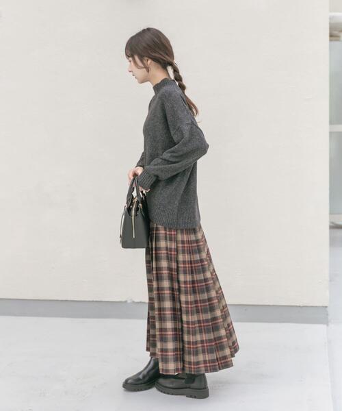 ITEMS URBANRESEARCH（アイテムズ アーバンリサーチ）の「ハイネックメランジニット（ニット/セーター・レディース・オフホワイト/チャコールグレー/ライトグレー/イエロー・FREE）」の15枚目の写真