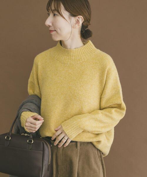 ITEMS URBANRESEARCH（アイテムズ アーバンリサーチ）の「ハイネックメランジニット（ニット/セーター・レディース・オフホワイト/チャコールグレー/ライトグレー/イエロー・FREE）」の18枚目の写真