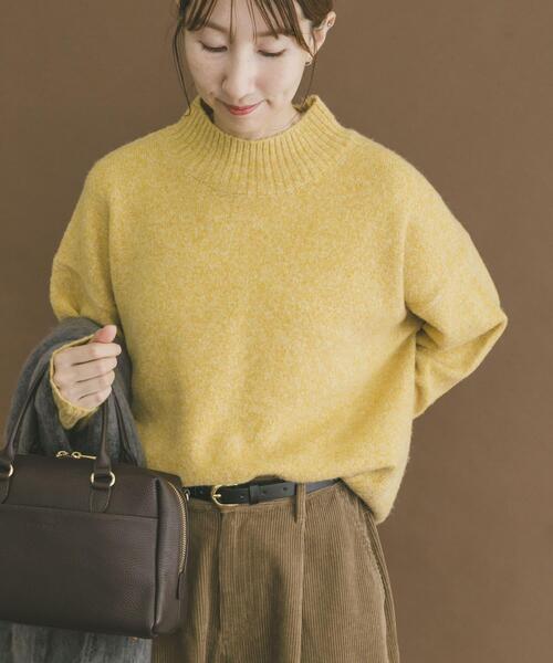 ITEMS URBANRESEARCH（アイテムズ アーバンリサーチ）の「ハイネックメランジニット（ニット/セーター・レディース・オフホワイト/チャコールグレー/ライトグレー/イエロー・FREE）」の19枚目の写真