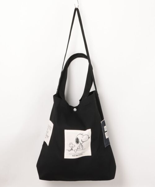 SNOOPY×OLD BETTY'S（スヌーピーカケルオールドベティーズ）の「SNP Canvas 2WAY Tote Bag（ショルダーバッグ・レディース・ブラック/ライトグレー/ライトグレー系/ブラック系その他/ナチュラル/グレー系その他2/ブラック系その他2・フリー/FREE）」の21枚目の写真