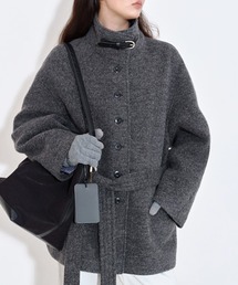 Fano Studios（ファノ ストゥディオズ）の「スタンドカラー ウエストベルト ウールハーフコート FQ25W125【Fano Studios】【2025AW】（その他アウター）」