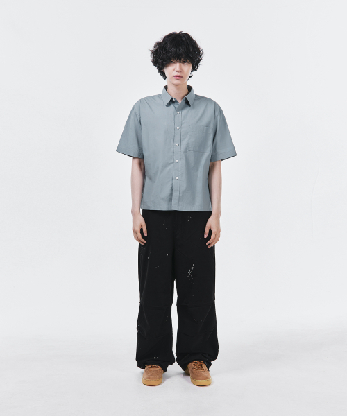 SIGNATURE（シグネチャ）の「サマーオックスフォードクロップハーフシャツ[ブルー]（シャツ/ブラウス・レディース・その他・MEDIUM/LARGE）」の9枚目の写真