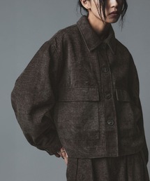 ソフトスウェード ルーズ ショート ブルゾン / Soft Suede Loose-Fit Short Blouson