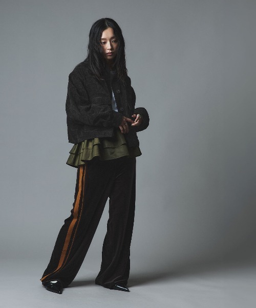 W:Huku（フーク）の「ソフトスウェード ルーズ ショート ブルゾン / Soft Suede Loose-Fit Short Blouson（ブルゾン・レディース・ブラック/アイボリー/ブラウン・FREE）」の21枚目の写真