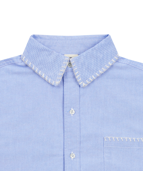 GLACK(グラック)の「GS010 エッジステッチシティボーイシャツ (SKY BLUE)(シャツ/ブラウス・レディース・その他・MEDIUM/LARGE)」の8枚目の写真