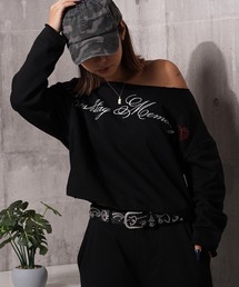 #MEMORY（メモリー）の「【MEMORY】［セットアップ可能］レタリングハート ワンショルダー スウェット / Lettering Heart One-Shoulder Sweatshirt（スウェット）」