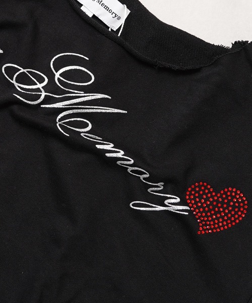 #MEMORY（メモリー）の「【MEMORY】［セットアップ可能］レタリングハート ワンショルダー スウェット / Lettering Heart One-Shoulder Sweatshirt（スウェット・レディース・グレー/ブラック・FREE）」の20枚目の写真
