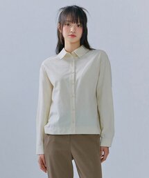 レディース コットンピーチ クロップシャツ-CERG5464B05