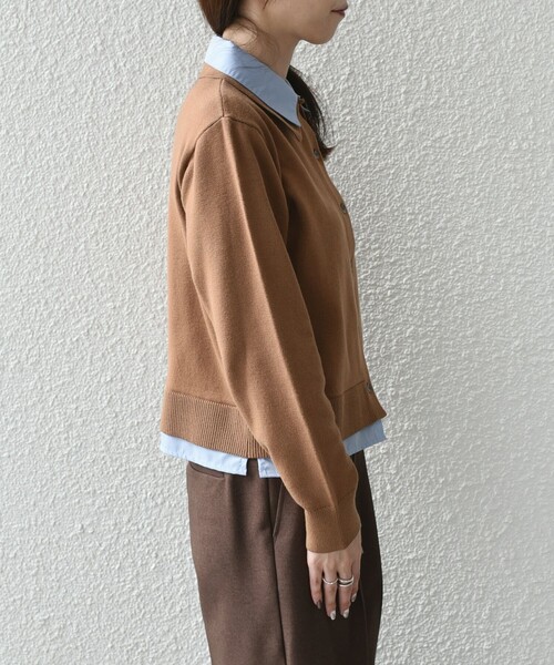 SHIPS Colors:シャツ レイヤードライク カーディガン（カーディガン