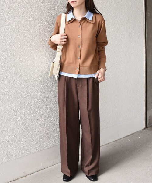 SHIPS Colors:シャツ レイヤードライク カーディガン（カーディガン