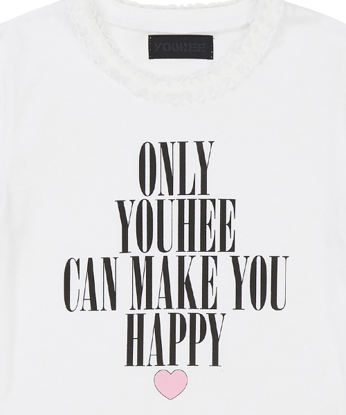 YOUHEE（ユヒ）の「LACE LETTERING BABY T-SHIRTS WHITE（Tシャツ/カットソー・レディース・その他・FREE）」の5枚目の写真