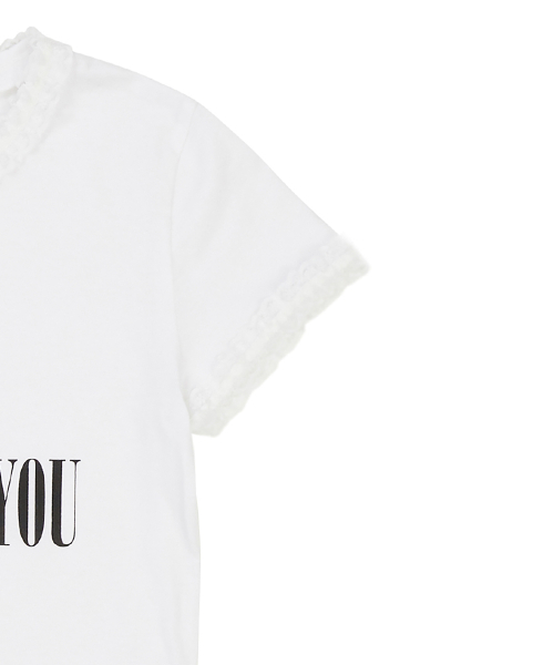 YOUHEE（ユヒ）の「LACE LETTERING BABY T-SHIRTS WHITE（Tシャツ/カットソー・レディース・その他・FREE）」の6枚目の写真