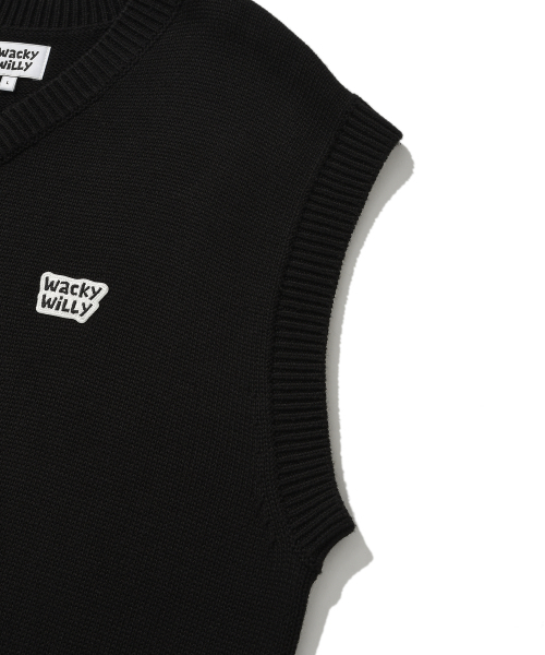 Wacky WiLLy(ワッキーウィリー)の「スリーブレスロゴプルオーバーニットブラック(ベスト・レディース・その他・SMALL/MEDIUM/LARGE/X-LARGE)」の6枚目の写真