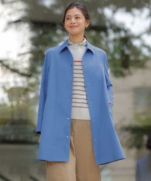 J.PRESS(ジェイプレス)の「Rayon Stretch Border ニット(ニット/セーター・レディース・ブルー系1/ネイビー系1/ブラウン系1・T13/T15)」の4枚目の写真