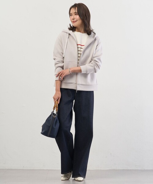 J.PRESS(ジェイプレス)の「Rayon Stretch Border ニット(ニット/セーター・レディース・ブルー系1/ネイビー系1/ブラウン系1・T13/T15)」の9枚目の写真