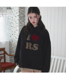 Leopard Heart Hoodie [Black]