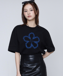 [ユニセックス]カシフラワー半袖Tシャツ_ブラック