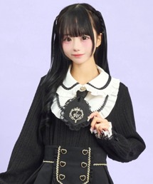 Secret Honey | ネクタイ付ヨークドッキングトップス(Tシャツ/カットソー)