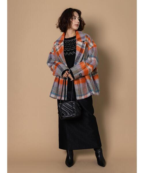 Te chichi CLASSIC（テチチクラシック）の「ブライトストライプナロースカート《2025winter catalog item》（スカート・レディース・ブラック/ベージュ・F）」の12枚目の写真