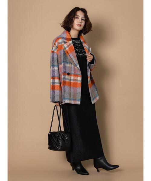 Te chichi CLASSIC（テチチクラシック）の「ブライトストライプナロースカート《2025winter catalog item》（スカート・レディース・ブラック/ベージュ・F）」の16枚目の写真