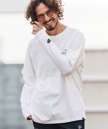 1minute 1second | mlt5503-cursive embroidery pigment long sleeve cut&sewn ロングスリーブTシャツ(1M26H330)(Tシャツ/カットソー)