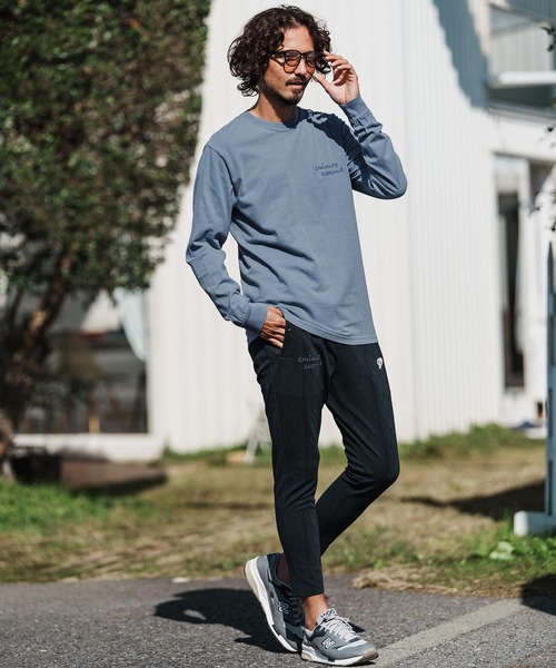 1minute 1second（ワンミニットワンセカンド）の「mlt5503-cursive embroidery pigment long sleeve cut&sewn ロングスリーブTシャツ(1M26H330)（Tシャツ/カットソー・メンズ・ブラック/ネイビー/ホワイト・XL/L/M/S）」の7枚目の写真