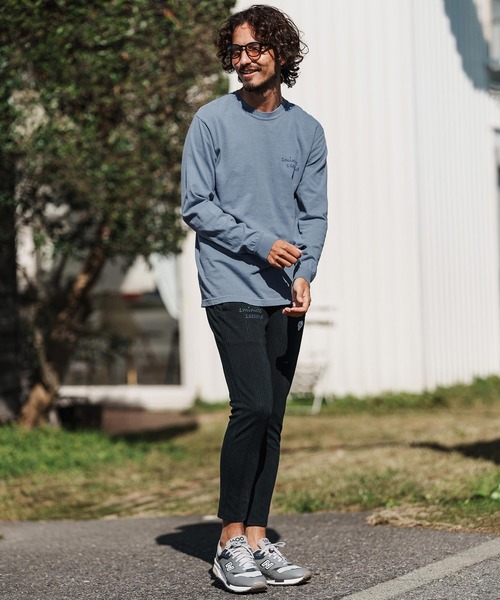 1minute 1second（ワンミニットワンセカンド）の「mlt5503-cursive embroidery pigment long sleeve cut&sewn ロングスリーブTシャツ(1M26H330)（Tシャツ/カットソー・メンズ・ブラック/ネイビー/ホワイト・XL/L/M/S）」の8枚目の写真