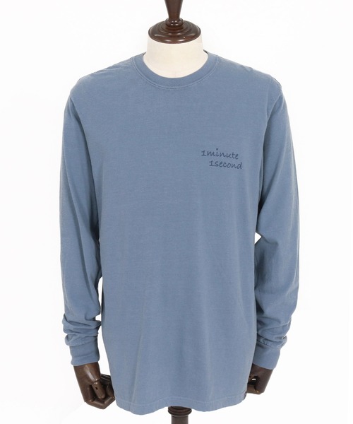 1minute 1second（ワンミニットワンセカンド）の「mlt5503-cursive embroidery pigment long sleeve cut&sewn ロングスリーブTシャツ(1M26H330)（Tシャツ/カットソー・メンズ・ブラック/ネイビー/ホワイト・XL/L/M/S）」の21枚目の写真