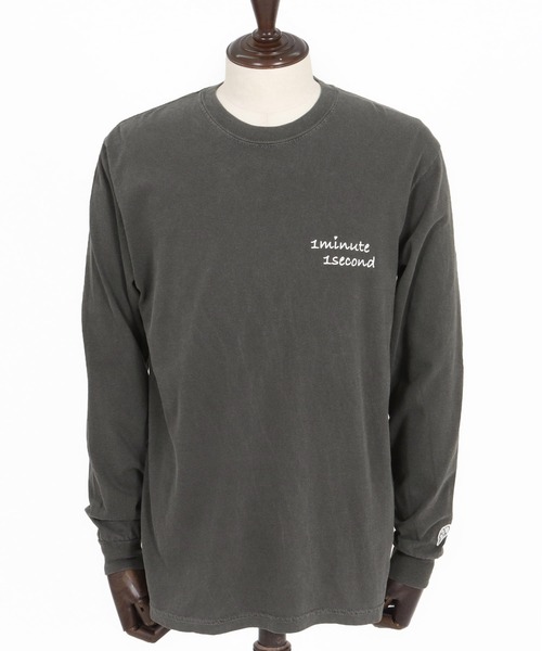 1minute 1second（ワンミニットワンセカンド）の「mlt5503-cursive embroidery pigment long sleeve cut&sewn ロングスリーブTシャツ(1M26H330)（Tシャツ/カットソー・メンズ・ブラック/ネイビー/ホワイト・XL/L/M/S）」の22枚目の写真