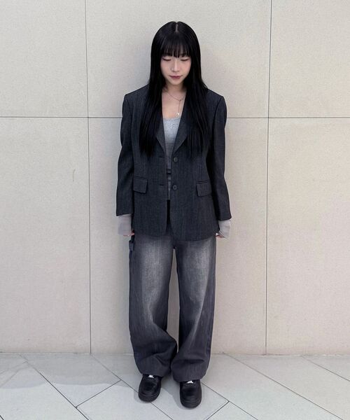 INSILENCE WOMEN(インサイレンスウーマン)の「オーバーサイズウールブレザーCHARCOAL(テーラードジャケット・レディース・その他・MEDIUM/X-SMALL/SMALL)」の7枚目の写真