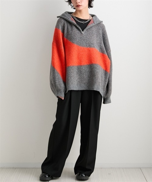 Soiunique（スワユニーク）の「ウーリッシュ素材ダブルベルトストレートパンツ　［Soiunique］（その他パンツ・レディース・チャコール/ブラック・LL/L/M）」の19枚目の写真