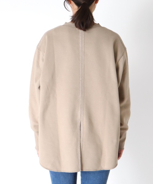 Jines(ジネス)の「裏毛Vネックプルオーバー(Tシャツ/カットソー・レディース・ブラウン/ベージュ・38)」の18枚目の写真
