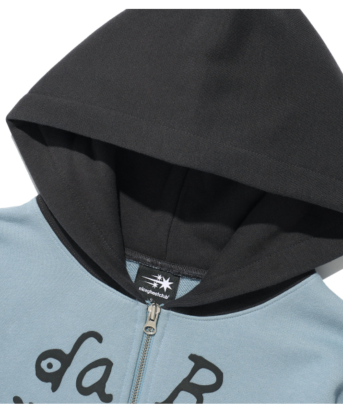 NICE GHOST CLUB（ナイスゴーストクラブ）の「DARK FANTASY HOODIE ZIP UP_SKYBLUE(NG2FFUM483A)（パーカー・レディース・スカイブルー・SMALL/MEDIUM/LARGE）」の3枚目の写真