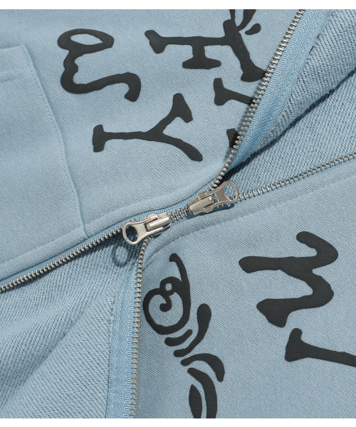 NICE GHOST CLUB（ナイスゴーストクラブ）の「DARK FANTASY HOODIE ZIP UP_SKYBLUE(NG2FFUM483A)（パーカー・レディース・スカイブルー・SMALL/MEDIUM/LARGE）」の5枚目の写真