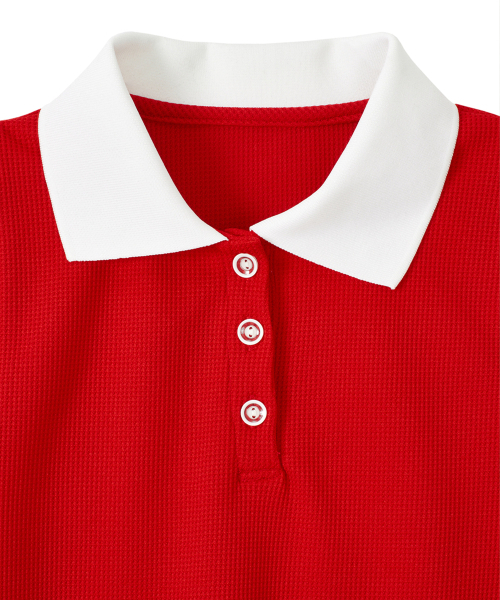 SALON DE YOHN（サロンドヨーン）の「Collar Sleeveless Top_ Red（ポロシャツ・レディース・その他・SMALL/MEDIUM）」の5枚目の写真