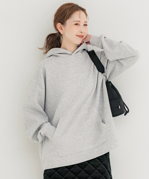 coca（coca）（コカ）の「ブロックジャカードプルパーカー（パーカー・メンズ・ブラック/ライトグレー・L/M/XL）」の15枚目の写真