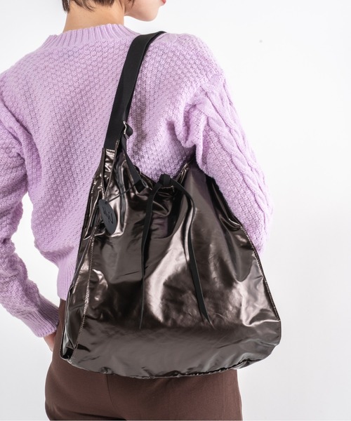 Jack Gomme（ジャックゴム）の「【JACK GOMME】ショルダーバッグ　トートバッグ　LESAC Sac cabas（ショルダーバッグ・レディース・アイボリー/インディゴブルー/モカ/シルバー/ブラック・FREE）」の3枚目の写真