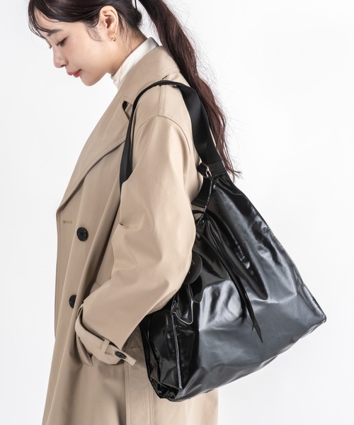 Jack Gomme（ジャックゴム）の「【JACK GOMME】ショルダーバッグ　トートバッグ　LESAC Sac cabas（ショルダーバッグ・レディース・アイボリー/インディゴブルー/モカ/シルバー/ブラック・FREE）」の14枚目の写真