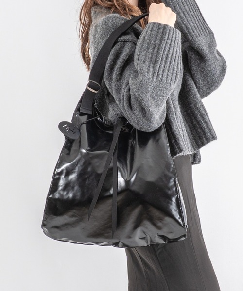 Jack Gomme（ジャックゴム）の「【JACK GOMME】ショルダーバッグ　トートバッグ　LESAC Sac cabas（ショルダーバッグ・レディース・アイボリー/インディゴブルー/モカ/シルバー/ブラック・FREE）」の13枚目の写真