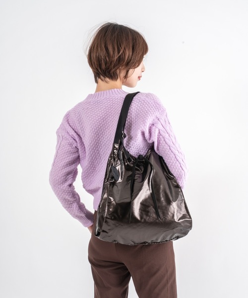 Jack Gomme（ジャックゴム）の「【JACK GOMME】ショルダーバッグ　トートバッグ　LESAC Sac cabas（ショルダーバッグ・レディース・アイボリー/インディゴブルー/モカ/シルバー/ブラック・FREE）」の11枚目の写真