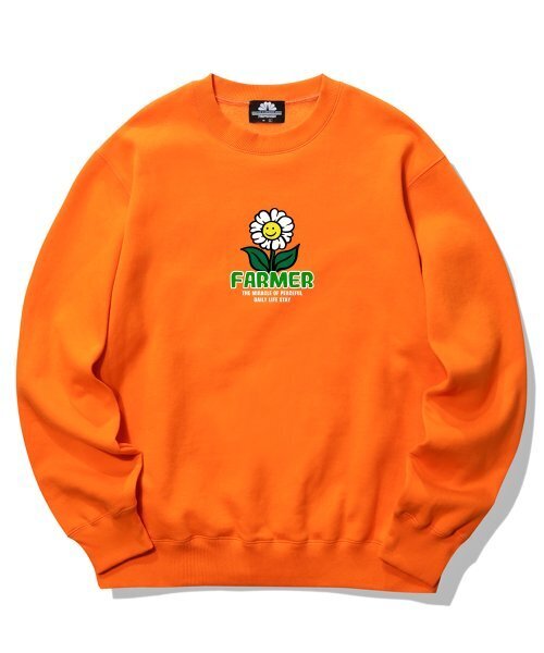 TRIPSHION(トリップション)の「ファーマーフラワーグラフィッククルーネック - オレンジ(スウェット・メンズ・その他・LARGE/MEDIUM/X-LARGE)」の1枚目の写真
